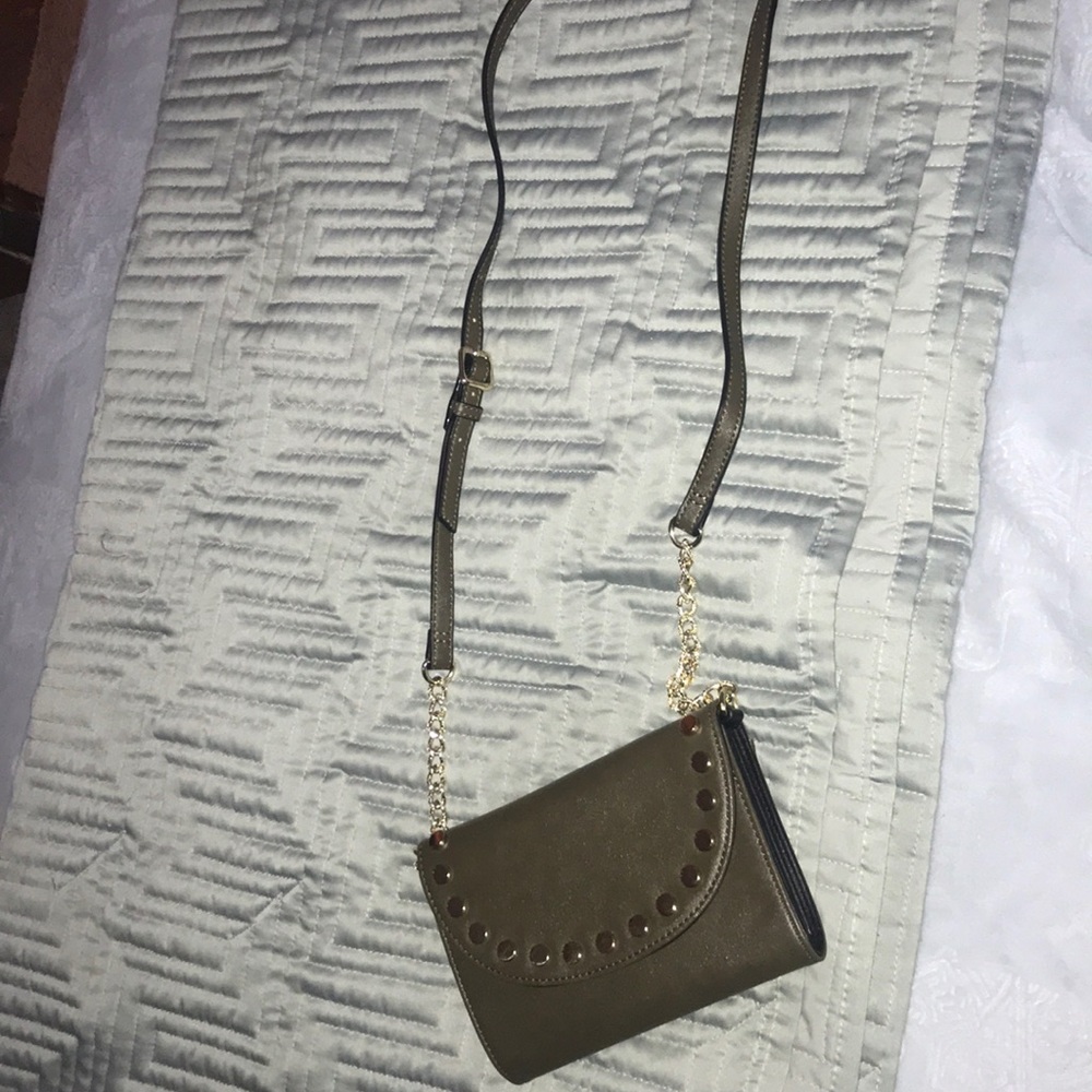 Olive Green Nine West Adjustable Satchel/Clutch!